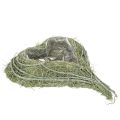 Floristik24 Sydämenmuotoinen kulho luonnonruohosta istutusfoliolla, 38 cm