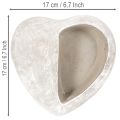 Sydämenmuotoinen ruukku, valettua kiveä, koristeellinen ruukku, 17 cm | Floristik24.fi