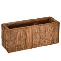 Floristik24 Puinen istutuslaatikko, pitkulainen, männynkuori, 27 × 10 cm
