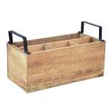 Floristik24 Kasvilaatikko puinen ruokailuvälineteline puinen laatikko 4 lokeroa L30cm