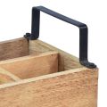 Floristik24 Kasvilaatikko puinen ruokailuvälineteline puinen laatikko 4 lokeroa L30cm