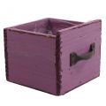 Floristik24 Kasvilaatikko puinen koristekasvilaatikko violetti 12,5cm