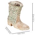 Kukkaruukku cowboy-saapaskasvikenkä vintage kukkakuvio 24 cm | Floristik24.fi