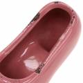 Floristik24 Planter naisten kenkä keraaminen pinkki, vaaleanpunainen, kerma lajitelma 14 × 5cm K7cm 6kpl