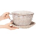 Korikuppi lautasella koristeena suuri pöytäkoriste 34cm | Floristik24.fi
