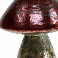 Floristik24 Deco sienet lasi punainen vintage syksykoristeet Ø9cm K13,5cm 2kpl