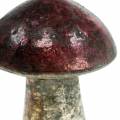Floristik24 Koristeellinen sieni-metalliväri vadelman väri, hopea H10cm