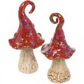 Floristik24 Keraamiset sienet maaginen metsä punainen koristeellinen sieni keraaminen koristelu H16cm 2kpl