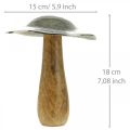 Floristik24 Koristeellinen sieni metalli puu hopea, luontokoristefiguuri syksy 18cm