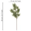 Keinotekoinen männynoksa koristeellisena kuusenoksana, 55 cm, 3 kpl | Floristik24.fi