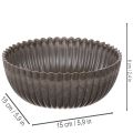 Ribattu kulho, antrasiitti, koristekulho, pyöreä, 15 cm, 2 kpl | Floristik24.fi