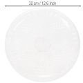 Koristeellinen läpinäkyvä pyöreä kulho jalalla, 32 cm | Floristik24.fi