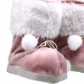Floristik24 Joulukuusikoristeet muhkeat kenkäparit harmaa / vaaleanpunainen 10cm x 8cm 2kpl
