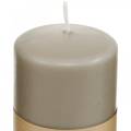 Floristik24 Puhdas pilari kynttilä ruskea 90/60 luonnonvaha kynttilä kestävä steariini rypsi kynttilän koriste