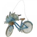 Floristik24 Koristekyltti puu polkupyörä kesä koriste merkki ripustaa sininen, valkoinen 31×25cm