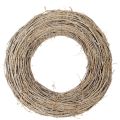 Floristik24 Koristeellinen seppele, rottinkioksat, valkoiseksi pesty, luovaan suunnitteluun, 50 cm
