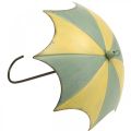 Floristik24 Metalliset sateenvarjot, jousi, riippuvarjot, syksykoristeet pinkki/vihreä, sininen/keltainen H29,5cm Ø24,5cm 2 kpl setti