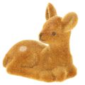 Koristeellinen, makuuasennossa oleva kellanruskea figuuri pöytäkoristeeseen, 8 cm, 6 kpl | Floristik24.fi