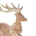 Koristeellinen peurahahmo sarvineen, seisova, joulukoriste, 28 cm | Floristik24.fi