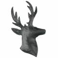 Floristik24 Koristeellinen poron rintakuva musta metalli 8cm × 4,8cm 8kpl
