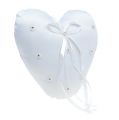 Floristik24 Rengastyyny sydämen muotoinen 18cm valkoinen