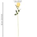 Tekoruusu pitkällä varrella, tekokukka, 62 cm, 12 kpl | Floristik24.fi