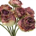 Floristik24 Ruusut antiikki pinkki, silkkikukat, tekokukat L23cm 8kpl