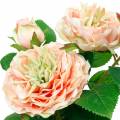 Floristik24 Koristeellinen ruusu ruukussa, romanttiset silkkikukat, vaaleanpunainen pioni