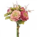 Floristik24 Keinotekoisia ruusuja syksyisessä kimppussa pinkki, violetti H36cm