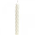 Floristik24 Maalaismaiset kynttilät, yksiväriset valkoiset 250/28mm 4kpl