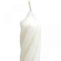 Floristik24 Maalaismaiset kynttilät, yksiväriset valkoiset 250/28mm 4kpl