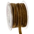 Floristik24 Koristeellinen samettinauha, kapea, 10 mm leveä, 20 m pitkä, rullassa