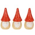 Mini Gnome Figuuri Kärpässieni Pöytäkoriste 10cm 6kpl | Floristik24.fi