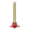 Tähdenmuotoinen kynttilänjalka kartiokynttilöille, adventti ja joulu, 8 cm, 2 kpl | Floristik24.fi