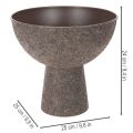 Pyöreä ruukku jalustalla, moderni kukkaruukku, 25 cm | Floristik24.fi