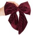 Punainen samettinen korduroi-kangasrusetti joulukoristeiden ripustamiseen, 24 cm, 2 kpl | Floristik24.fi