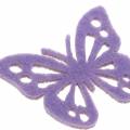 Floristik24 Huopaperhospöytäkoristelu violetti valkoinen lajitelma 3,5x4,5cm 54 kpl