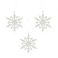 Floristik24 Lumihiutale ripustettavaksi 7cm valkoinen glitterillä 36kpl
