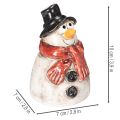 Lumiukkohahmo punaisella huivilla, joulukoriste, 10 cm | Floristik24.fi