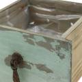 Floristik24 Istutuskone puinen laatikko antiikki turkoosi 16cm x 14cm