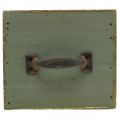 Floristik24 Istutuslaatikko Puinen Shabby Pöytäkoristelu Vihreä 12,5×12,5×11 cm