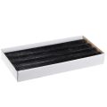 Mustat kynttilät yksiväriset tikkukynttilät 34x300mm 4 kpl | Floristik24.fi