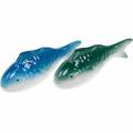 Floristik24 Uimakala sininen/vihreä keraaminen 16cm 2kpl