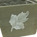 Floristik24 Kasvilaatikko puinen nuhjuinen tyylikäs puulaatikko harmaa 11×14,5×14cm