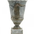 Floristik24 Shabby Chic cup metallinen pöytäkoristelukuppimaljakko Ø18,5 H30cm