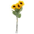 Floristik24 Keinotekoiset kasvit, keinotekoinen auringonkukka tekokukat keltainen 74cm 3kpl