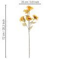 Keinotekoinen auringonkukka, elävän näköinen koriste, 72 cm, 2 kpl | Floristik24.fi