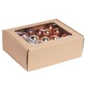 Peilimarjat Joulupallot kullanruskeat Ø40mm 32 kpl | Floristik24.fi