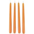 Floristik24 Kapenevat kynttilät Wenzel kynttilät oranssi 250/23mm 12kpl