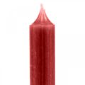 Floristik24 Sauvakynttilä punaiset kynttilät rubiininpunaiset 180mm/Ø21mm 6kpl